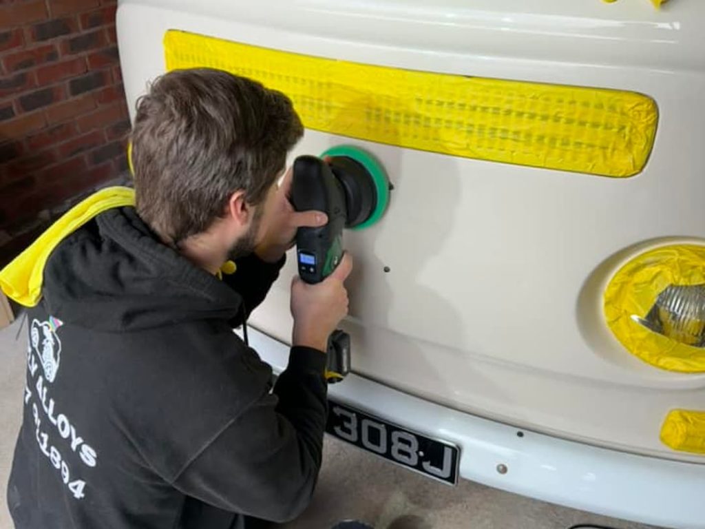 Buffing The Paint On A Vw Campervan